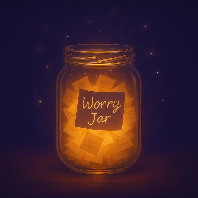 Click to enter your digital worry jar - transform your worries into wisdom and peace